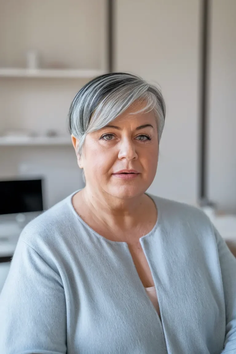 40 Flattering Hairstyles for Women Over 50 with Round Faces