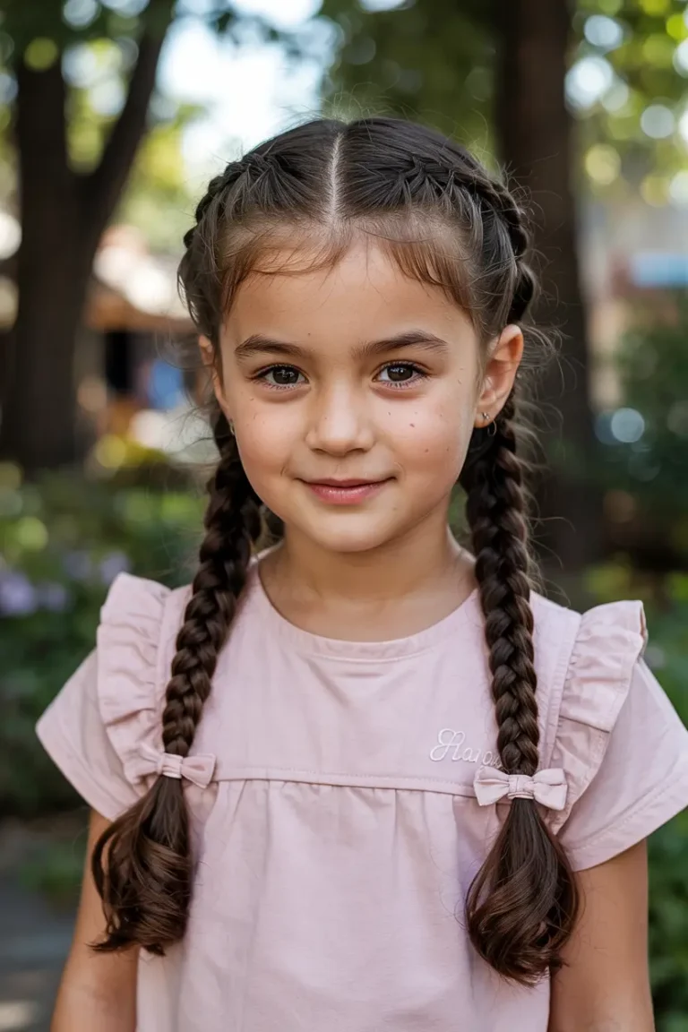 25 Easy Braided Pigtails for Kids That Look Adorable