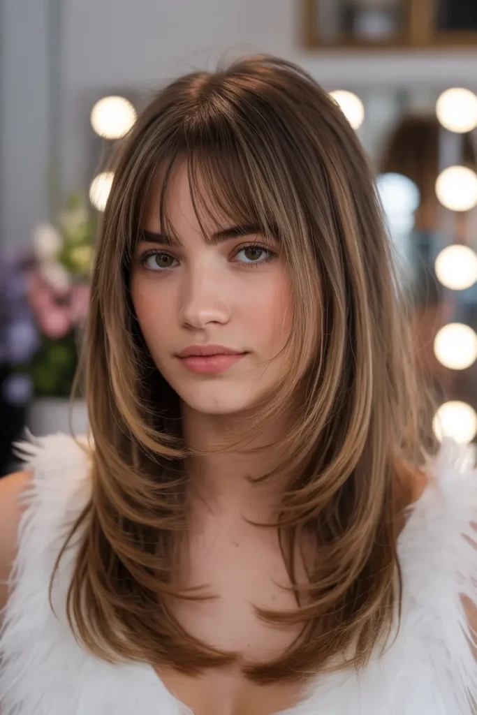 11. Butterfly Haircut with Curtain Bangs for Thin Hair