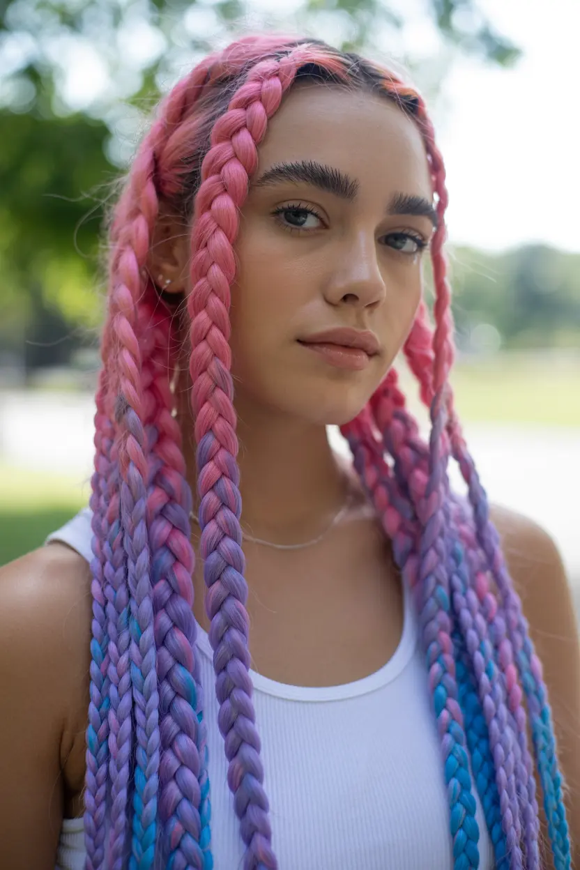 11.jumbo braid with colors