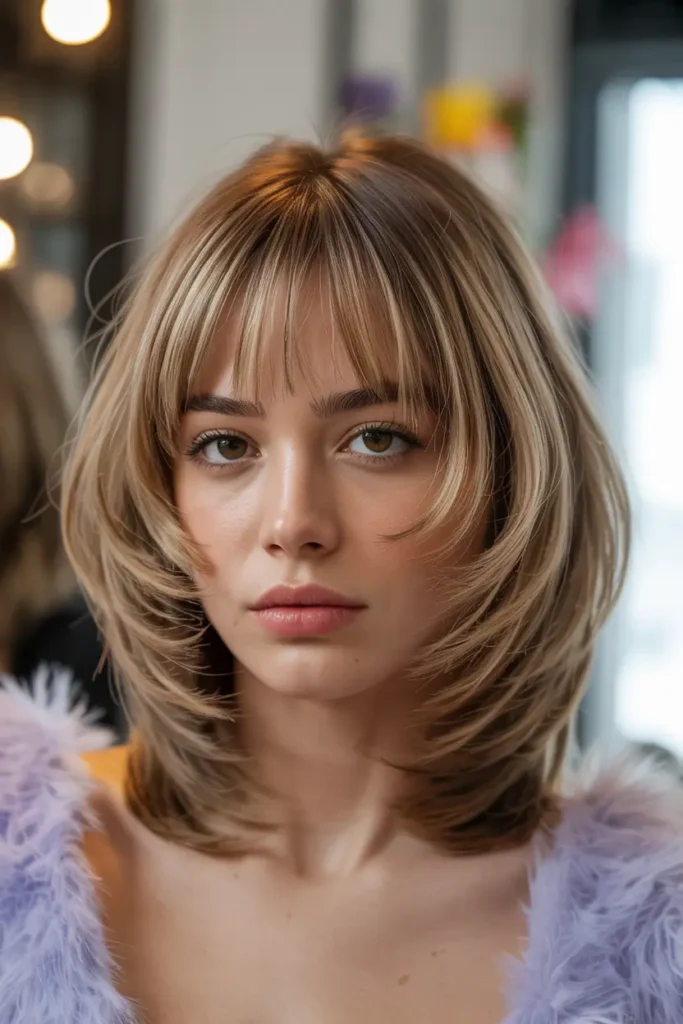 12. Butterfly Bob with Curtain Bangs 1