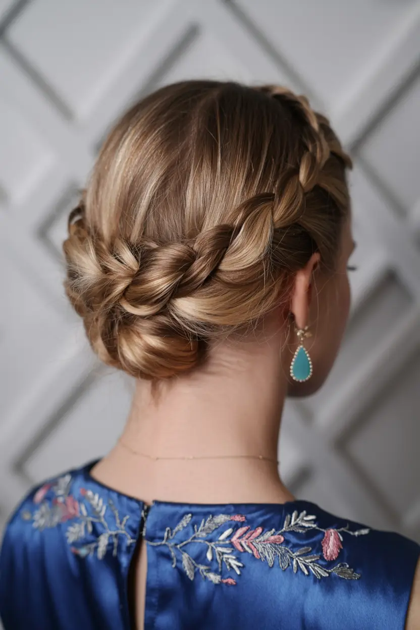 13.intricate twisted updo