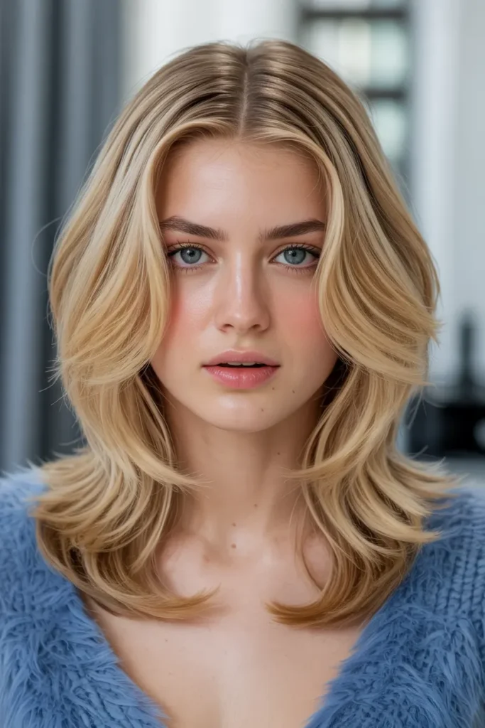 15. Middle Part 90s Blowout Hair