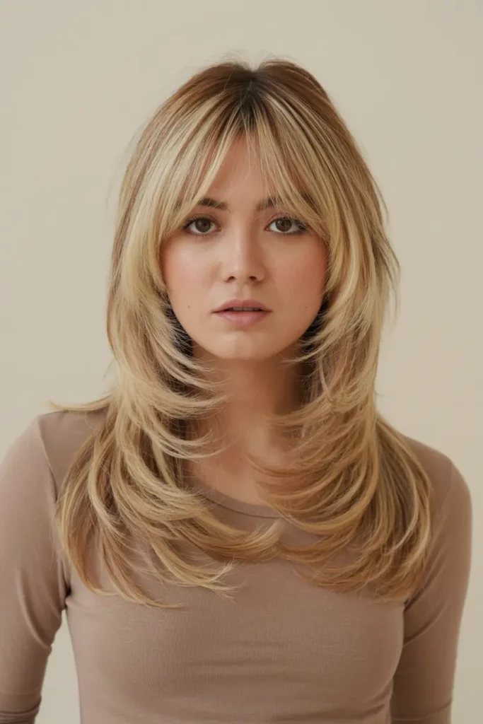 18. Modern Butterfly Haircut with Curtain Bangs 1