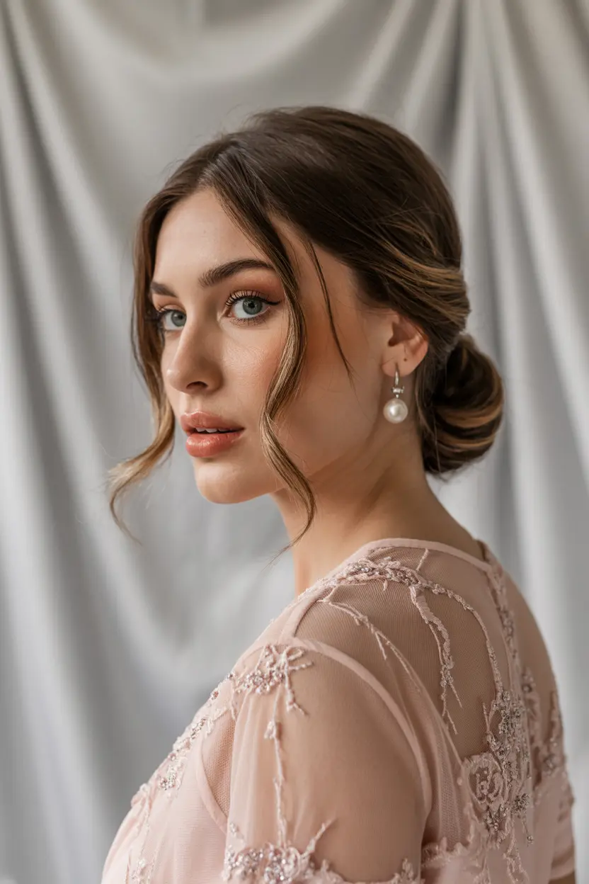 6.side swept curly updo