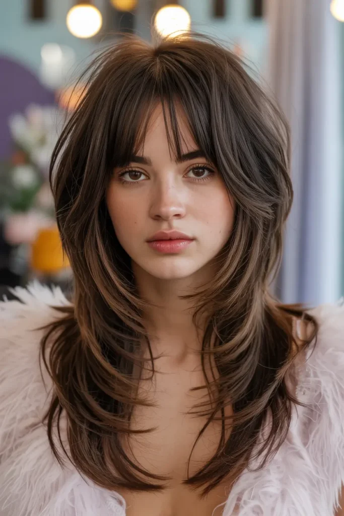 9. Tousled Butterfly Haircut with Curtain Bangs 1