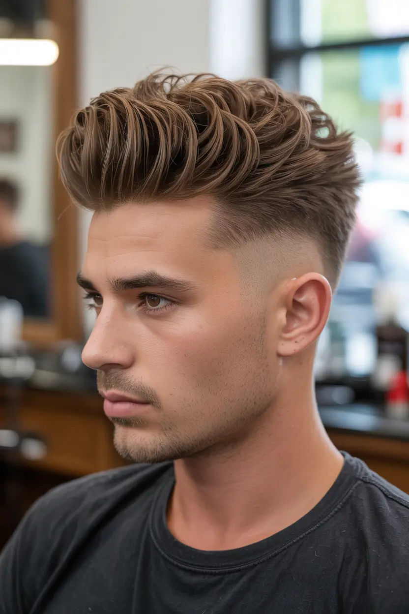 1. Textured Quiff Style