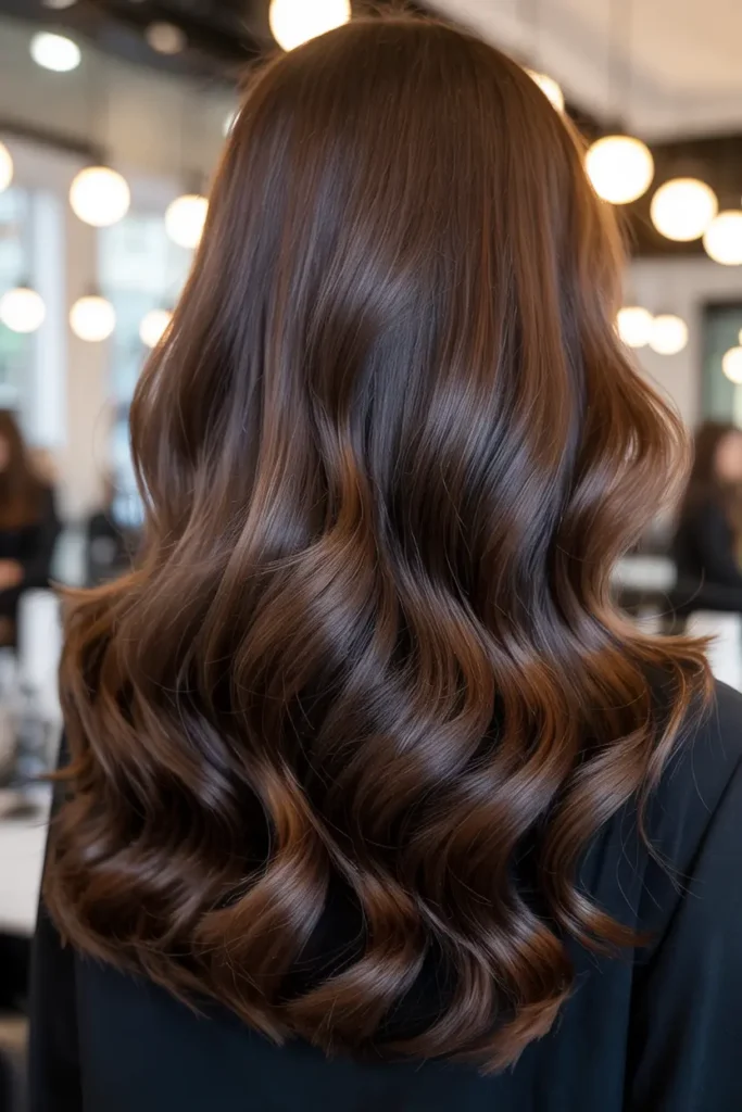 20 Sleek and Stunning Dark Chocolate Brown Hair Color Ideas 1 1. Classic Dark Chocolate Brown