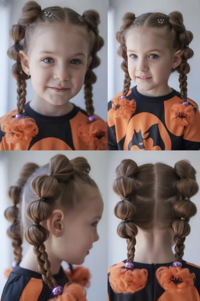 10. Spider Bubble Braids