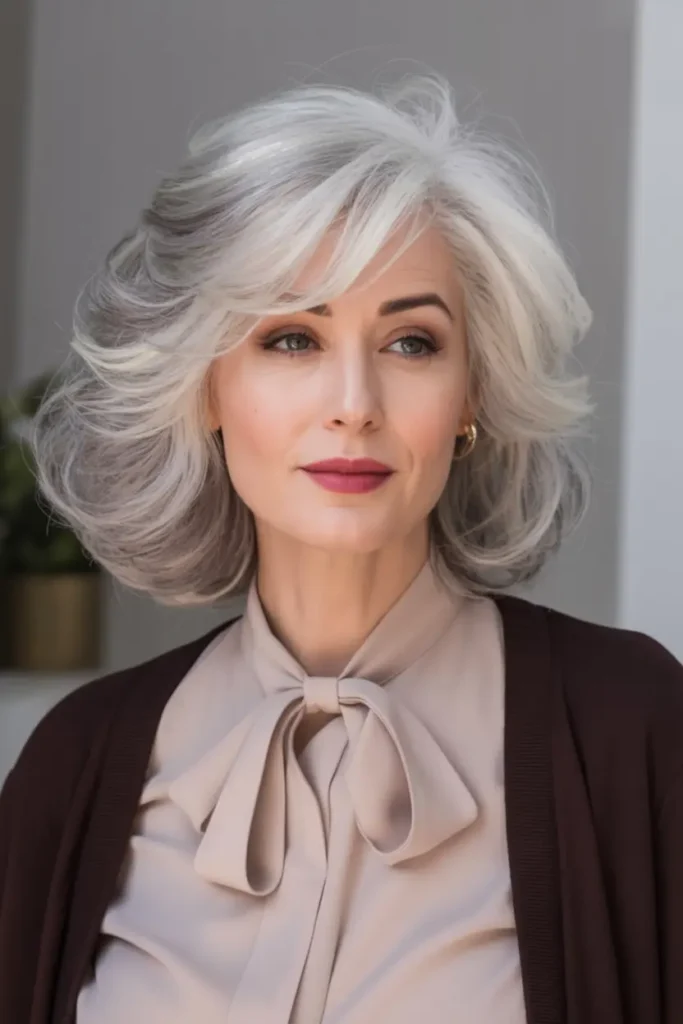 12. Feathered Gray Bob