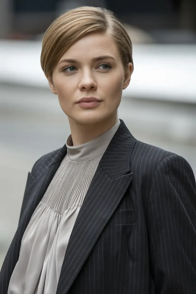 13. Sleek Side Parted Bixie