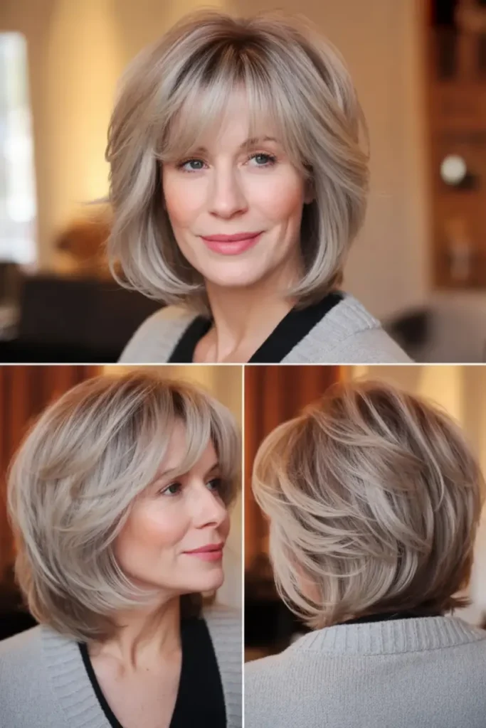 15. Airy Feathered Bangs