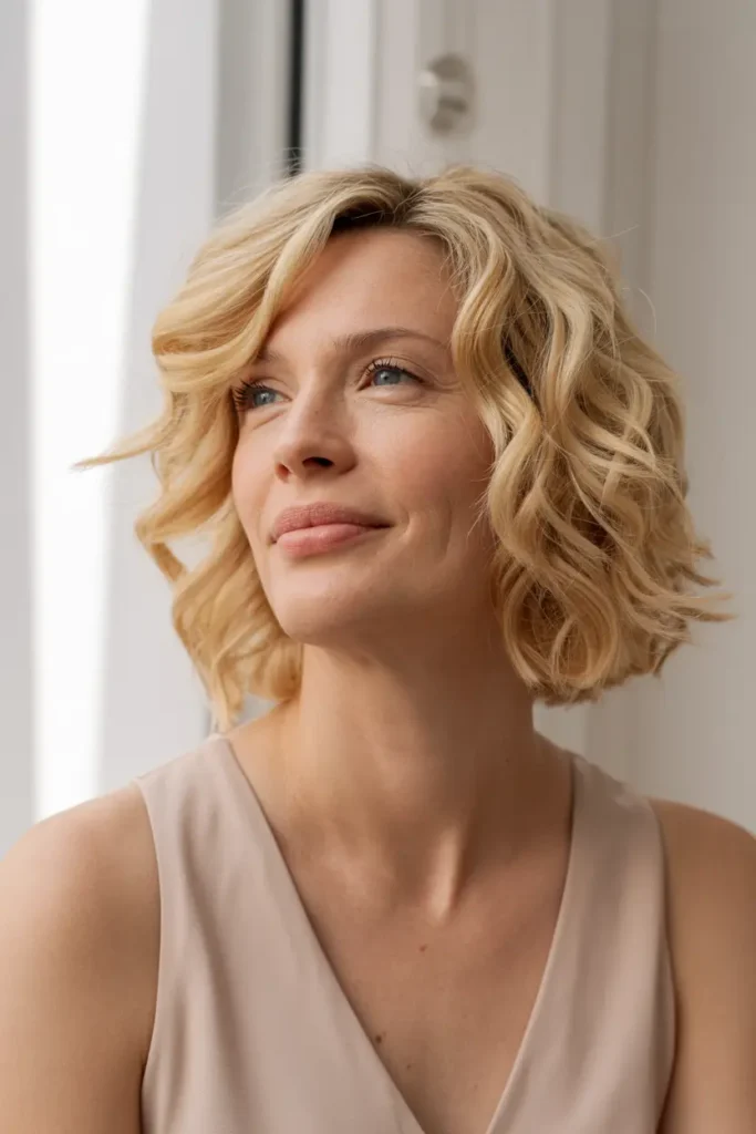 16. Wavy French Bob