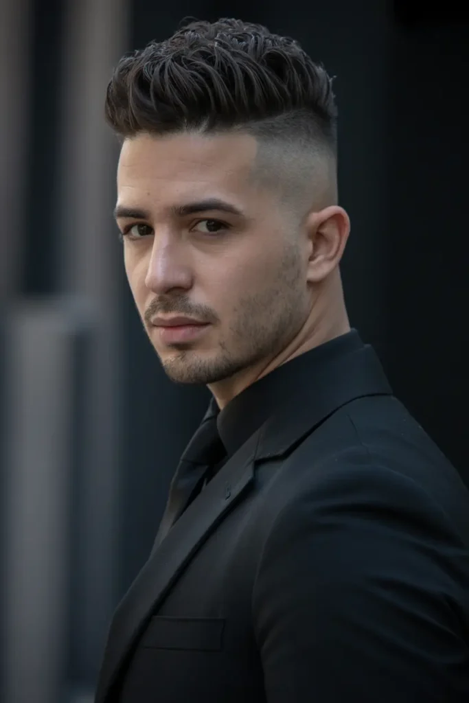 17. Faux Hawk with fade