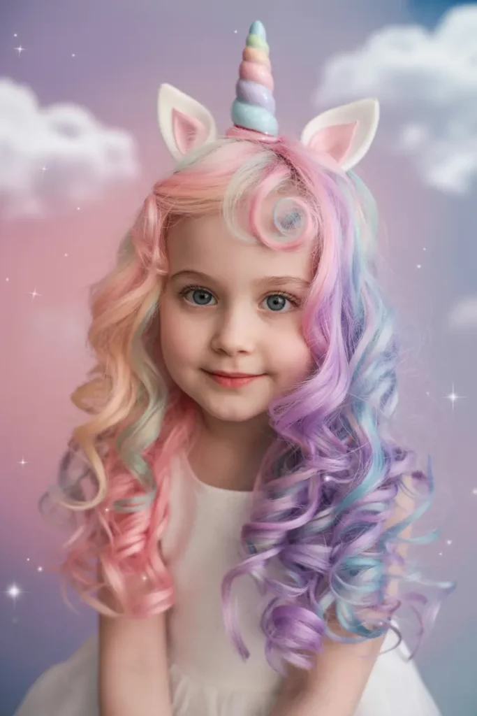 17. Magical Unicorn Mane For Little Girls