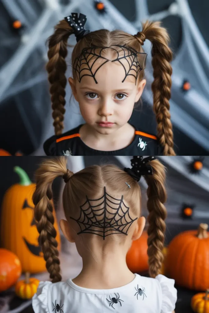 19. Spider Web Pigtails