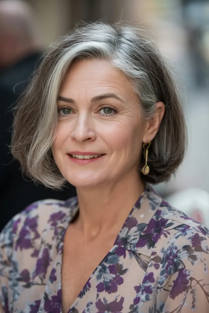 21. Chin Length Bob with Side Part 1