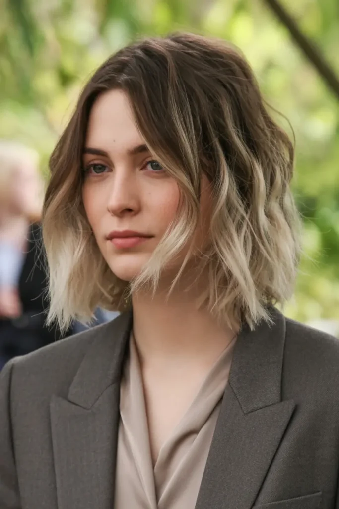 40 Trendy Medium Length Shag Haircuts to Try in 2025 28 24. Shaggy Lob with Choppy Layers