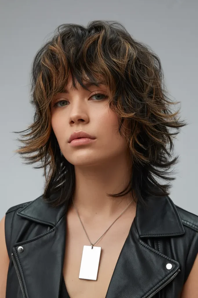 40 Trendy Medium Length Shag Haircuts to Try in 2025 32 26. Medium Length Rocker Shag