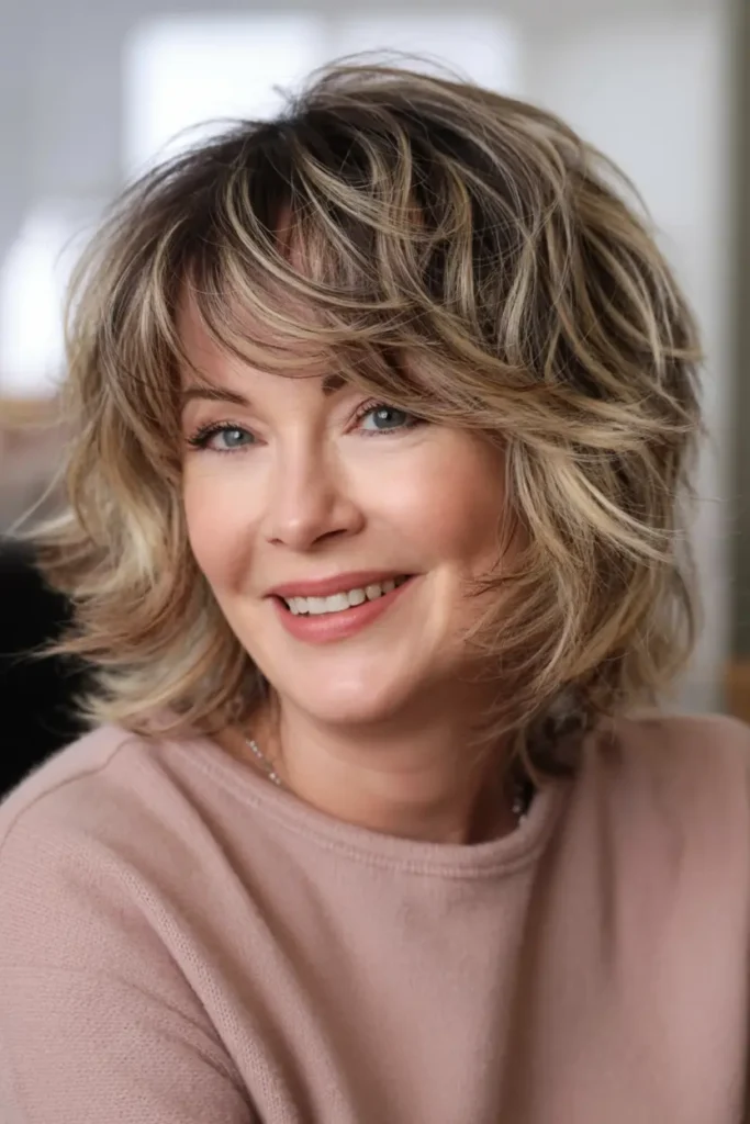28. Textured Wedge With Bangs