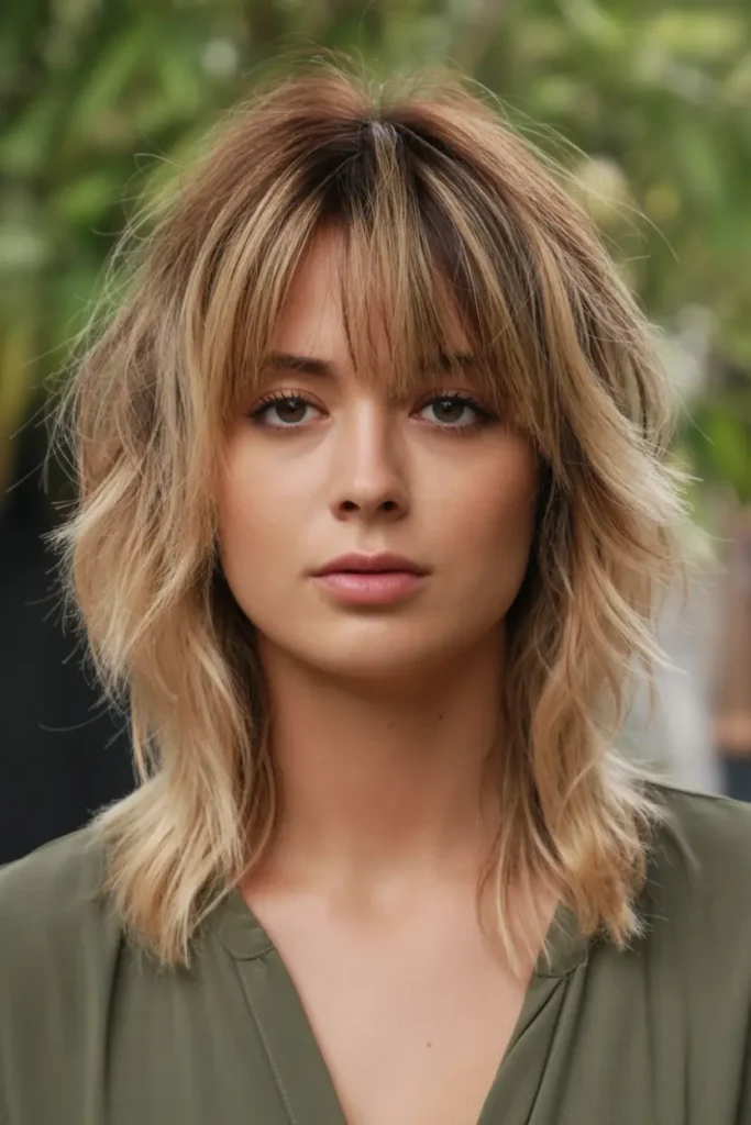 40 Trendy Medium Length Shag Haircuts to Try in 2025 42 31. Edgy Shag with Long Layered Bangs
