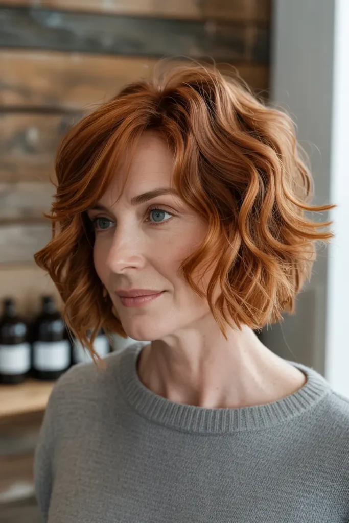 35. Messy Textured Bob