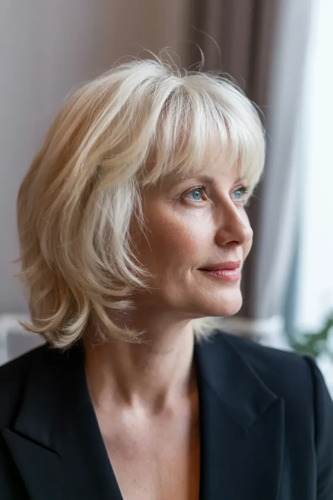 37. Blunt Cut with Wispy Layers 1