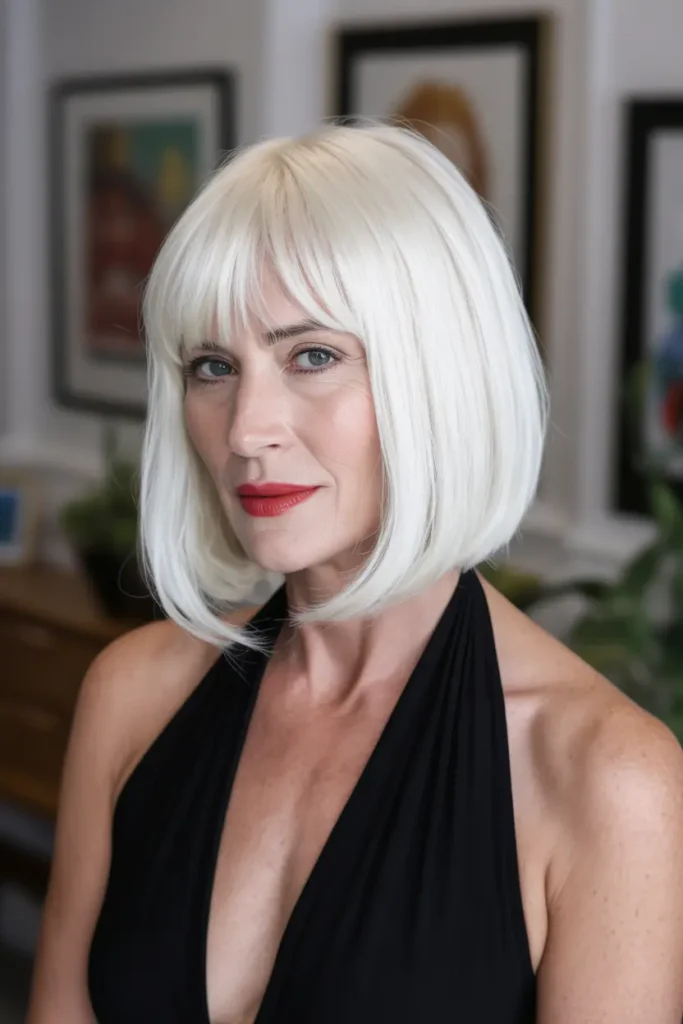 37. Sculpted Bob with Razor Edges