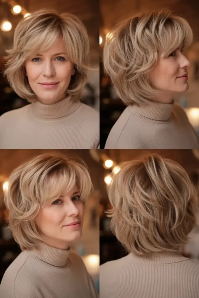 49. Warm Caramel Shaggy Cut
