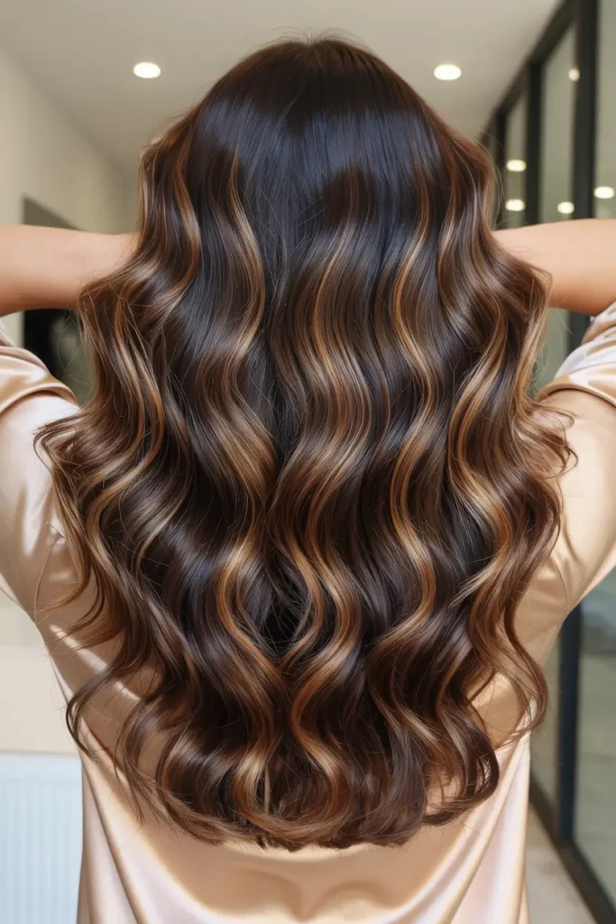 20 Sleek and Stunning Dark Chocolate Brown Hair Color Ideas 11 6. Rich Cocoa Dark Chocolate