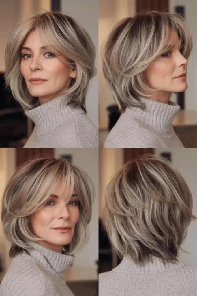66. Textured Lob for Thick Hair
