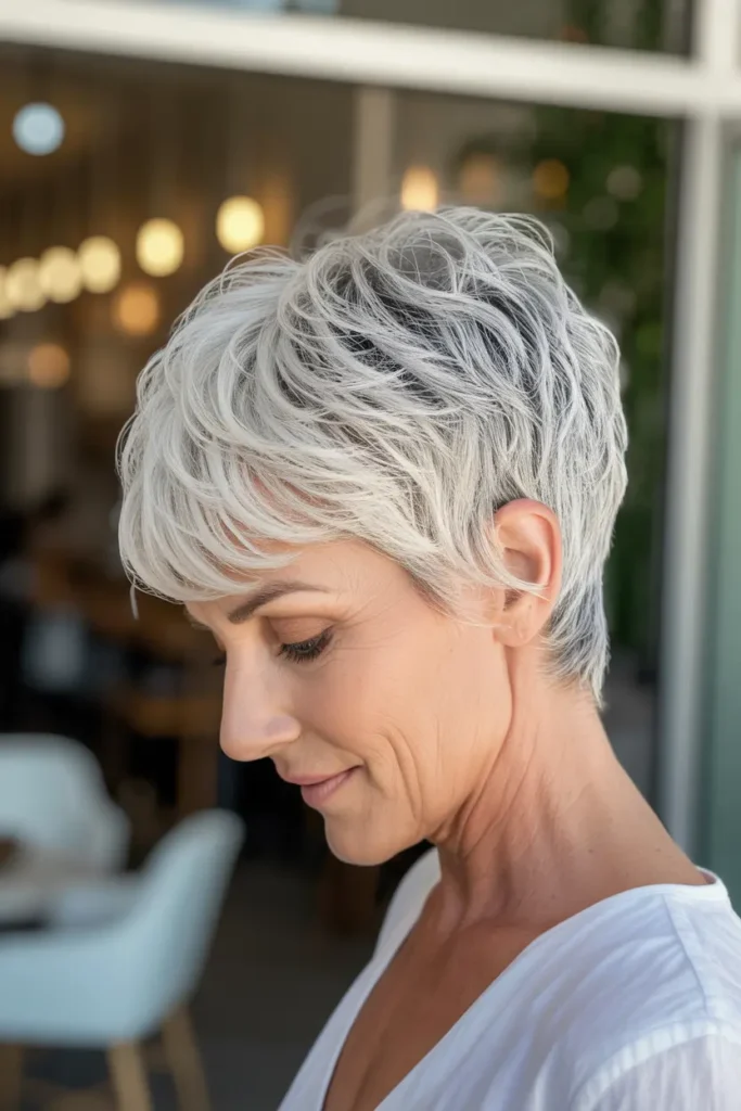 7. Textured Feathered Pixie