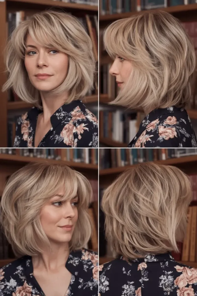 77. Bouncy Butterfly Cut with Curtain Bangs