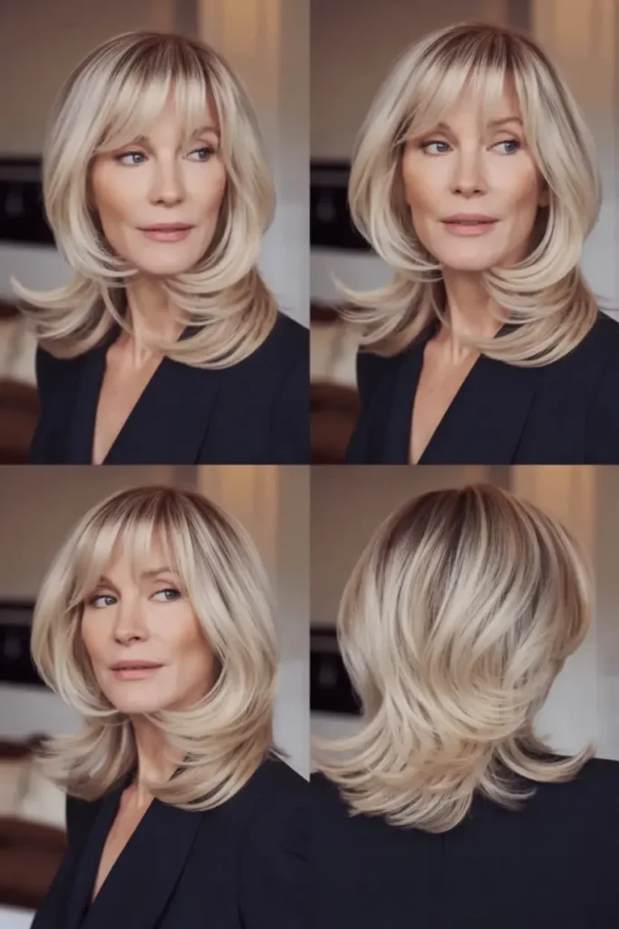 83. Vanilla Blonde Hair with Front Bangs