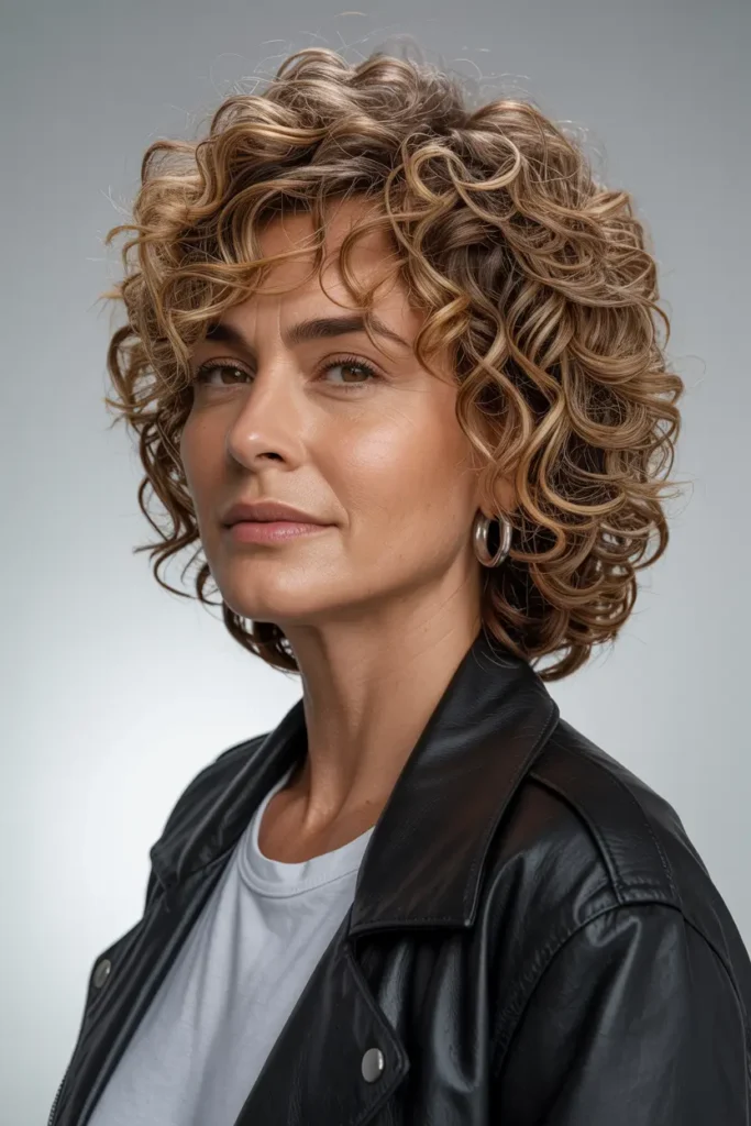 9. Curly Shaggy Cut
