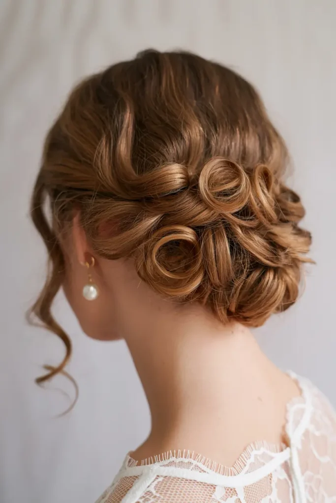 10. Curly Low Bun