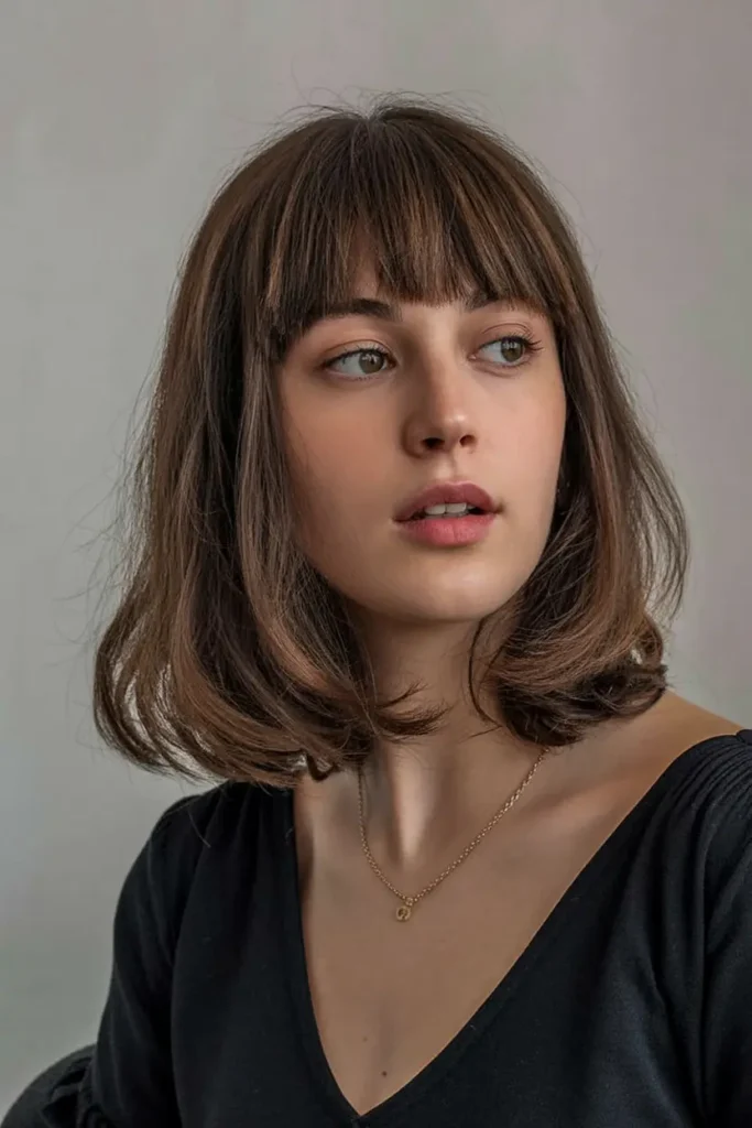 10. Window Bangs on Short Hair