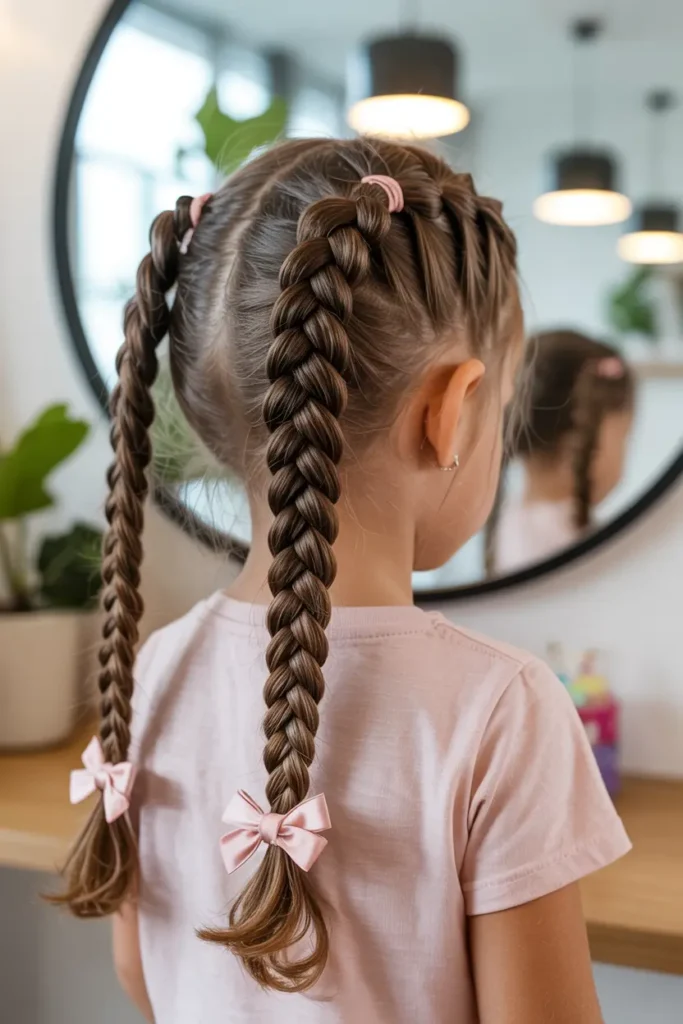 10.high pigtail braids