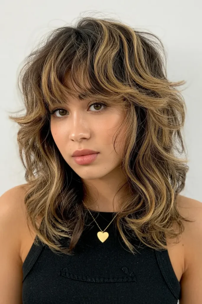 11. Tousled Layered Bangs