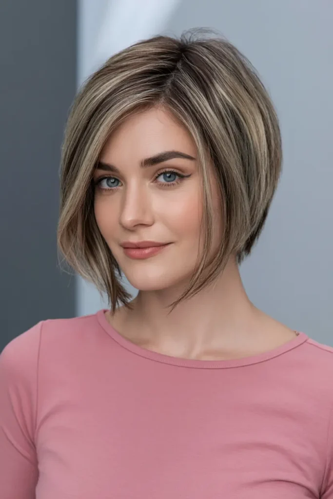 12. Asymmetrical Short Bob