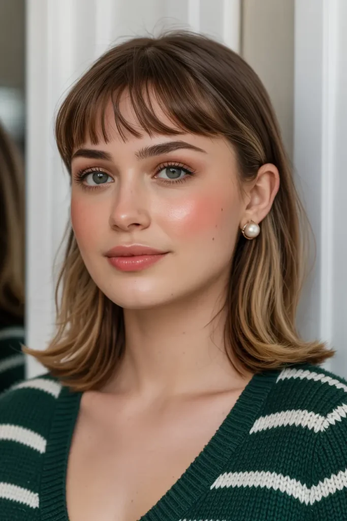 13. Brow Skimming Bangs