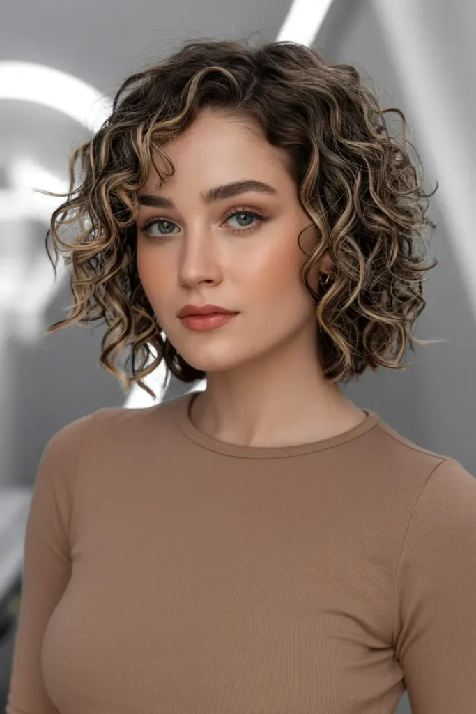 14. Curly Bob with Defined Curls