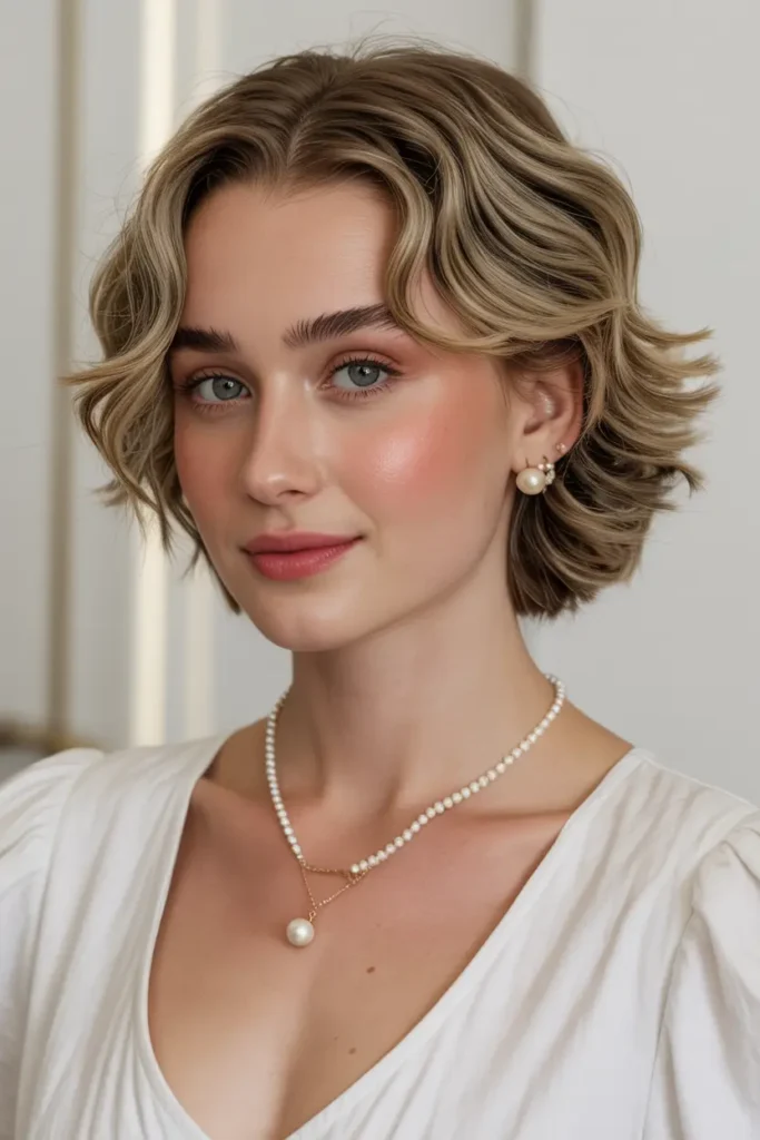 14. Wavy Blunt Cut Updo