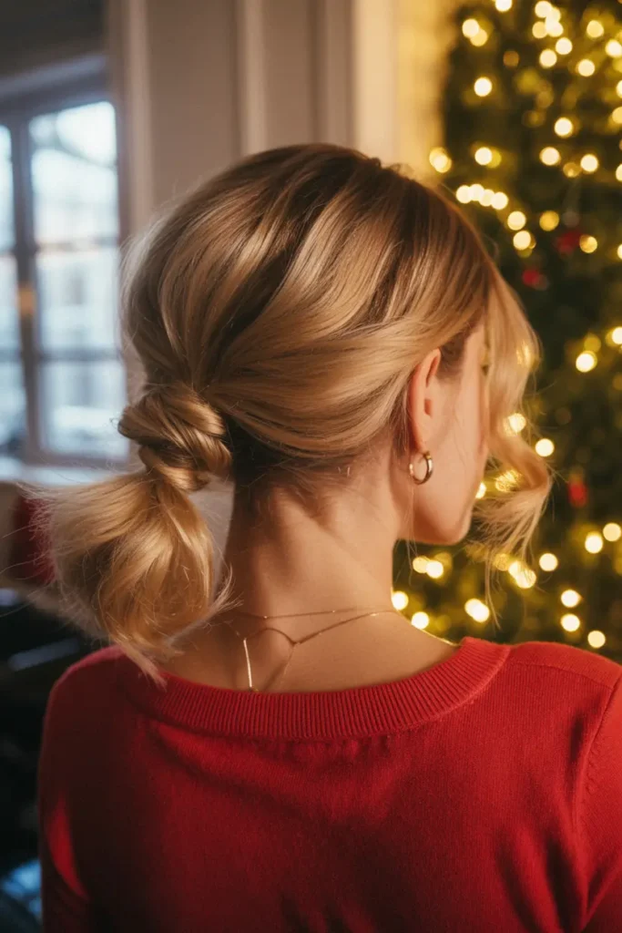 15. Chill Twisted Ponytail