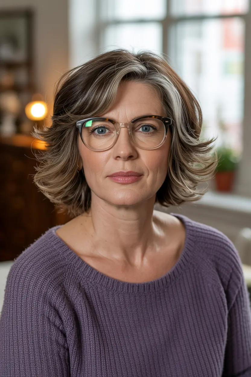 16. Layered Textured Bob