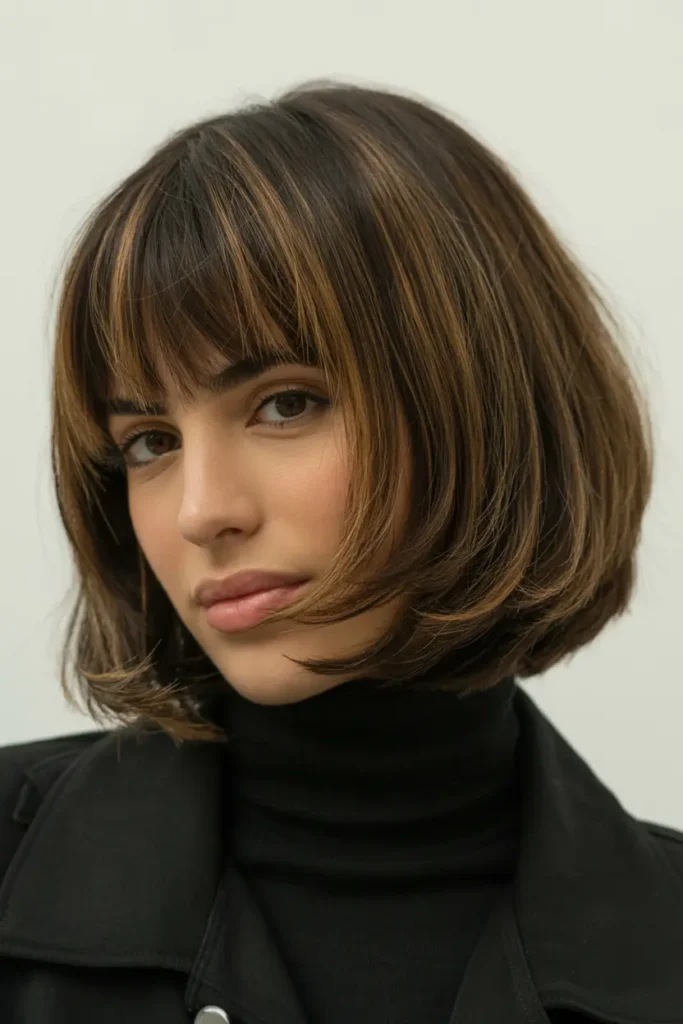 16. Volumized Short Cut with Bangs