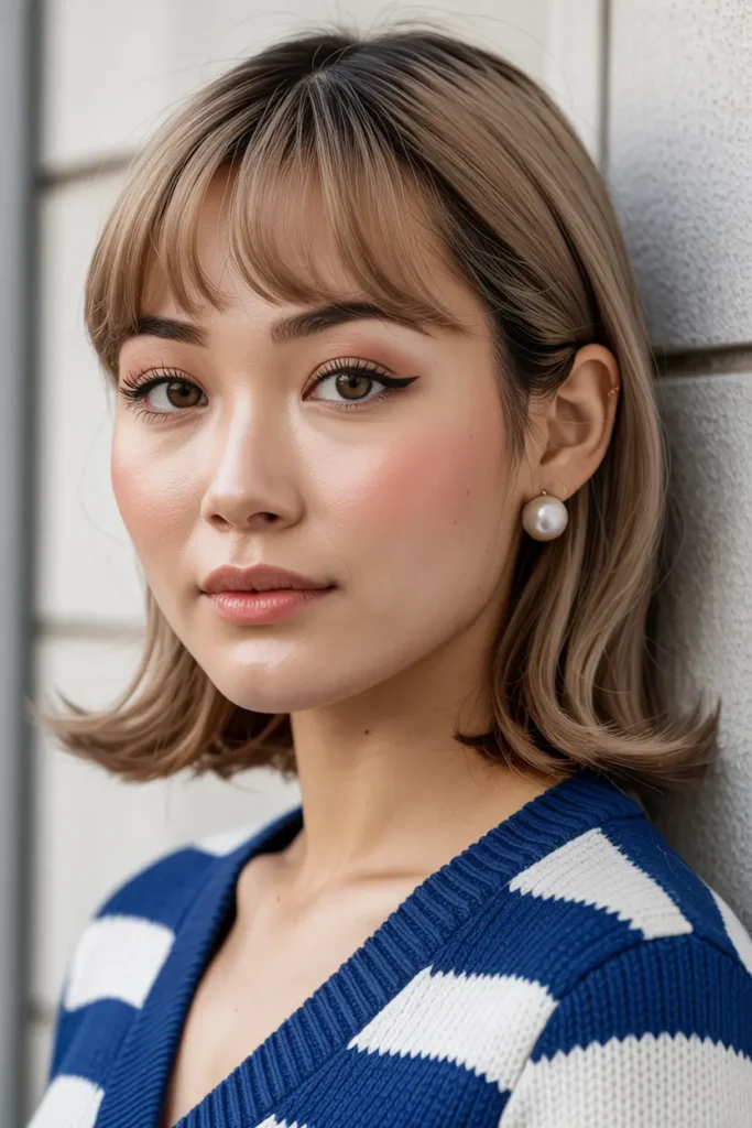 17. Korean Bangs Hime Cut Style