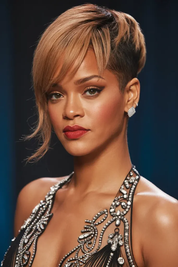 17. Stacked Cut with Long Bangs