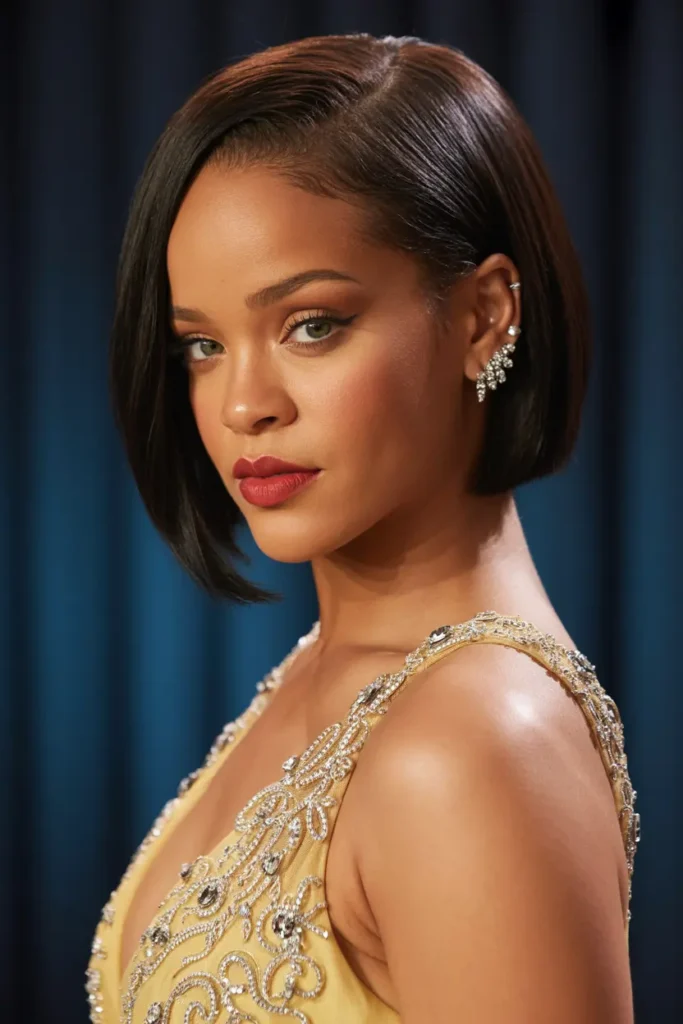 18. Sleek Tapered Bob