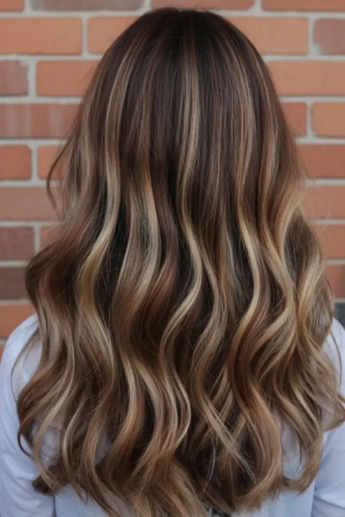 20 Blonde Highlights on Dark Hair ideas That Truly Shine 37 19. Bronde Highlights Blend